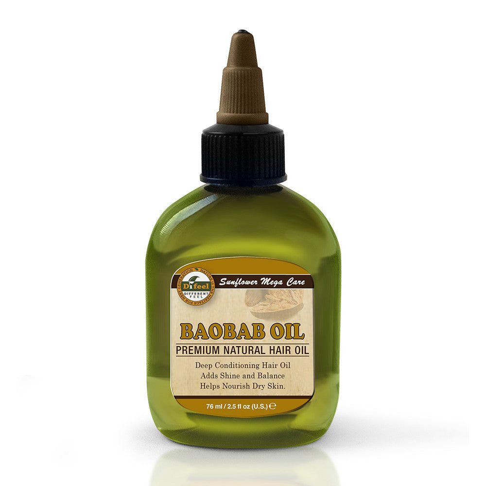 Difeel Sunflower Premium Mega Hair Oil, Baobab, 2.5 Oz